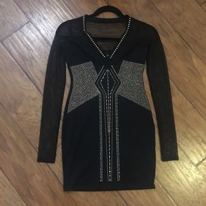 Bebe Bodycon Jeweled Dress